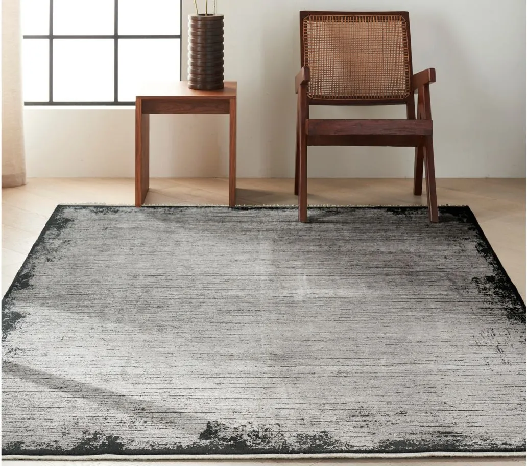 Balian Bali Area Rug in Grey/Black by Nourison