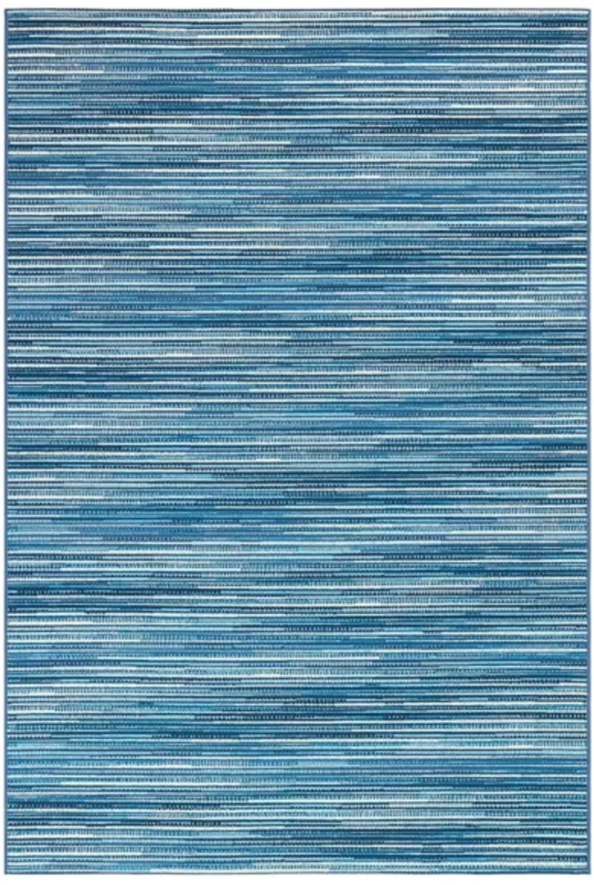 Liora Manne Marina Stripes Indoor/Outdoor Area Rug in China Blue by Trans-Ocean Import Co Inc