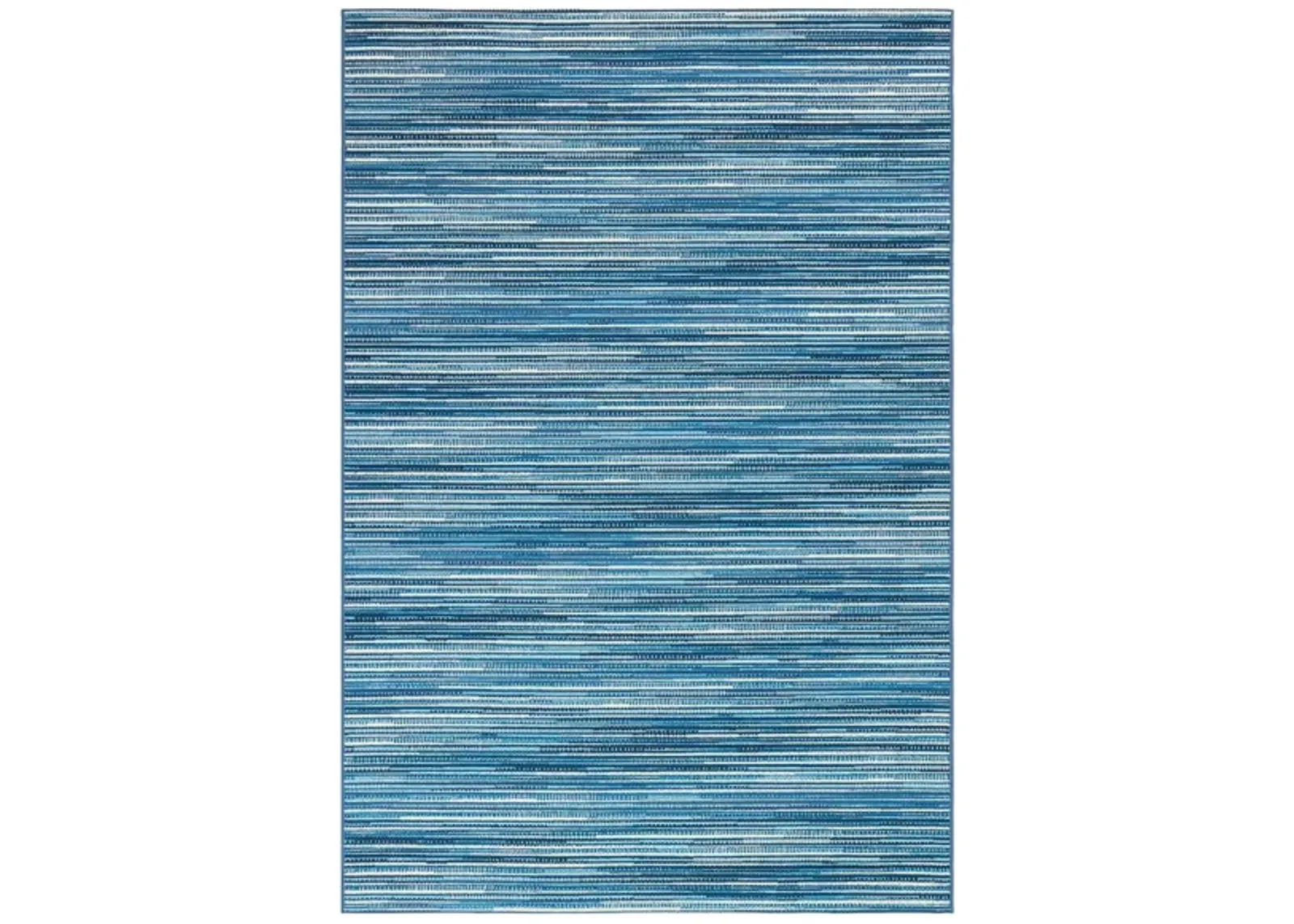 Liora Manne Marina Stripes Indoor/Outdoor Area Rug in China Blue by Trans-Ocean Import Co Inc