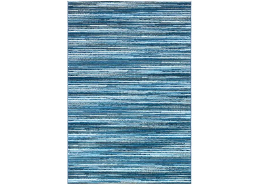 Liora Manne Marina Stripes Indoor/Outdoor Area Rug in China Blue by Trans-Ocean Import Co Inc