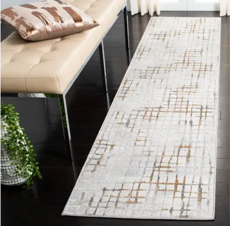 Orchard VI Runner Rug in Gray & Gold by Safavieh
