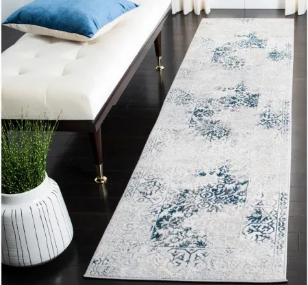 Orchard VIII Runner Rug in Gray & Blue by Safavieh