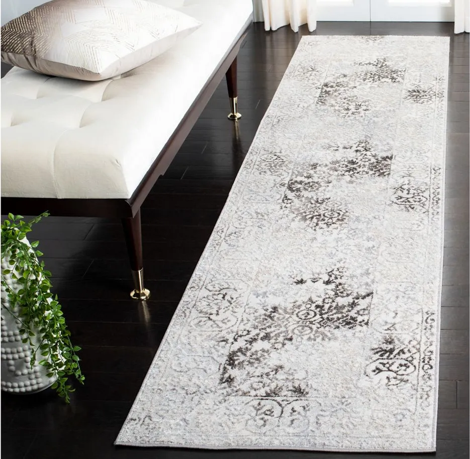 Orchard VIII Runner Rug in Light Gray by Safavieh