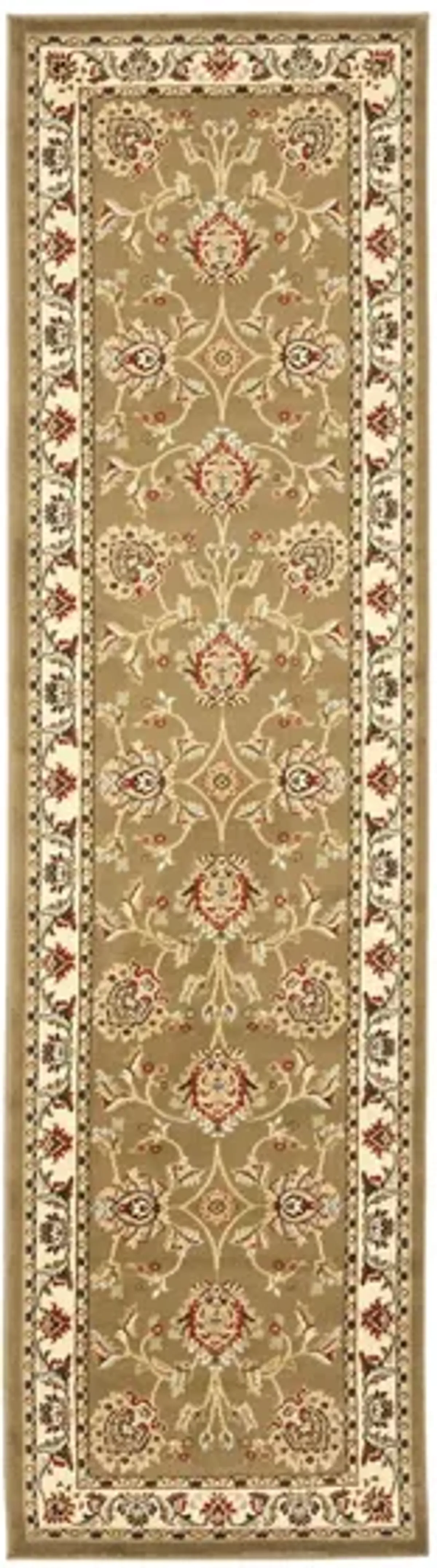 Mersey Runner Rug in Green / Ivory by Safavieh