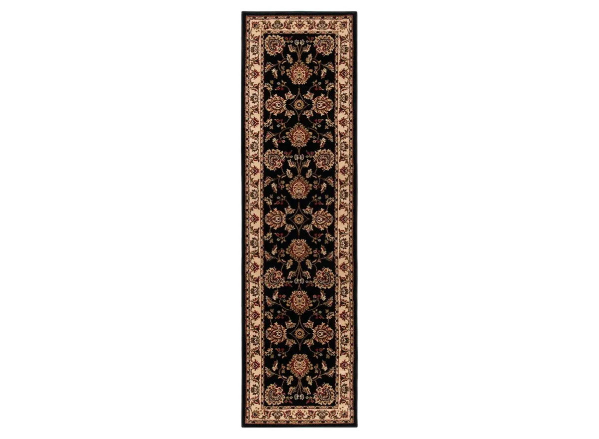 Mersey Runner Rug in Black / Ivory by Safavieh