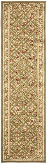 Crown Point Runner Rug in Green by Safavieh