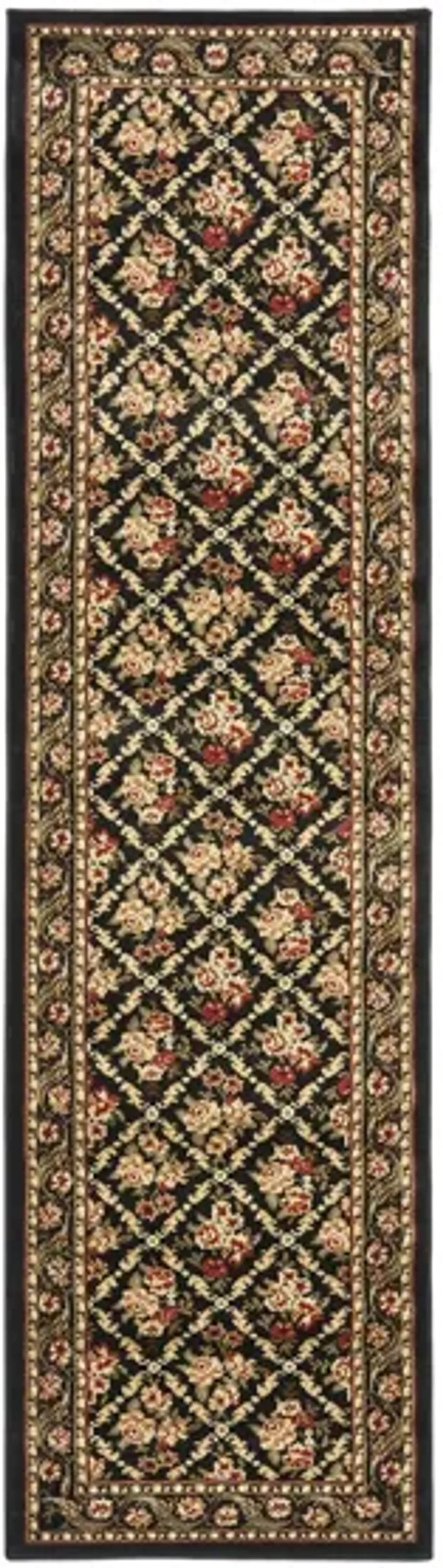 Crown Point Runner Rug in Black by Safavieh