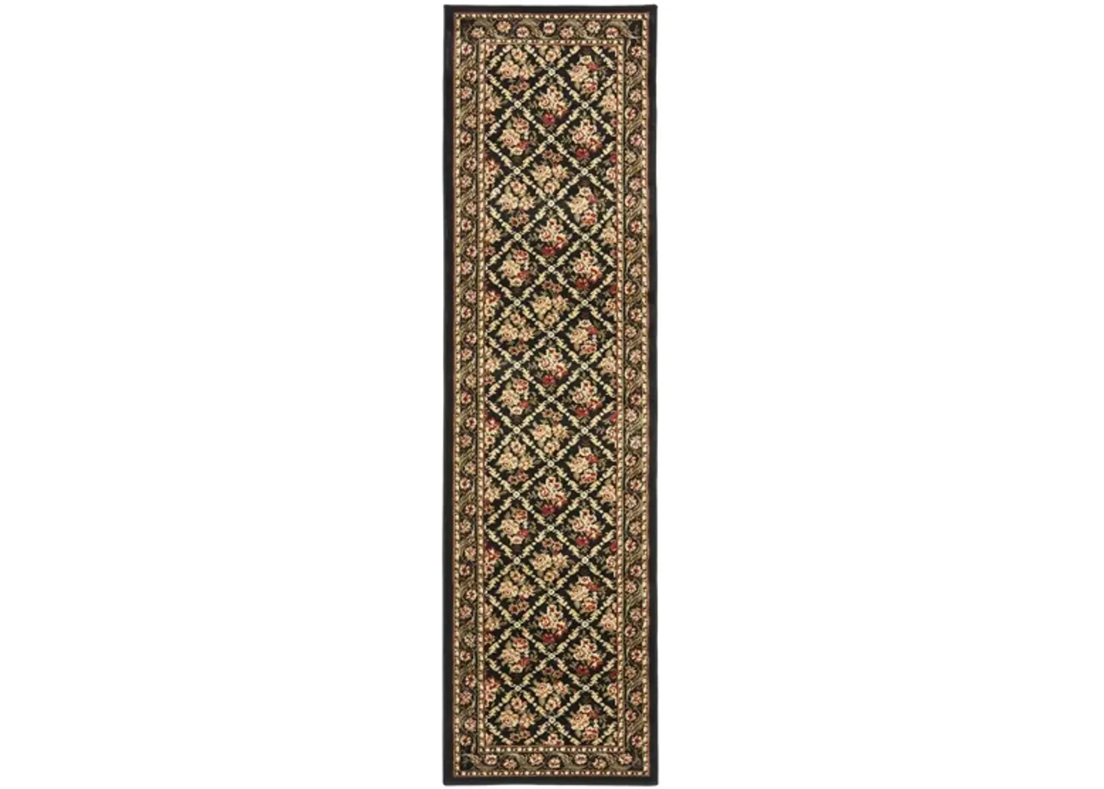 Crown Point Runner Rug in Black by Safavieh