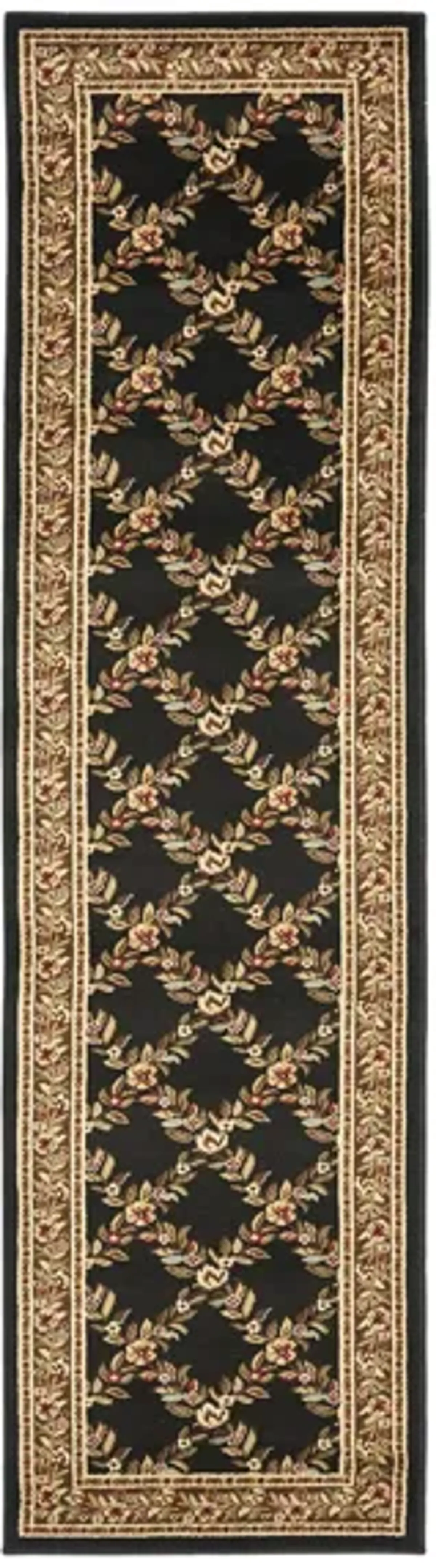 Queensferry Runner Rug in Black / Brown by Safavieh