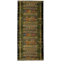 Liora Manne Marina Tribal Stripe Indoor/Outdoor Area Rug in Green by Trans-Ocean Import Co Inc