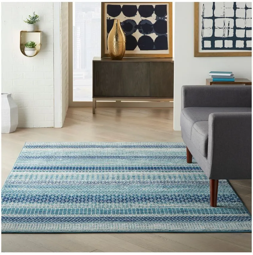 Roboto Area Rug in Navy Blue by Nourison