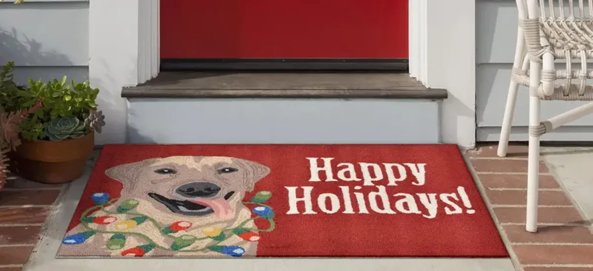 Frontporch Happy Holidays Indoor/Outdoor Area Rug