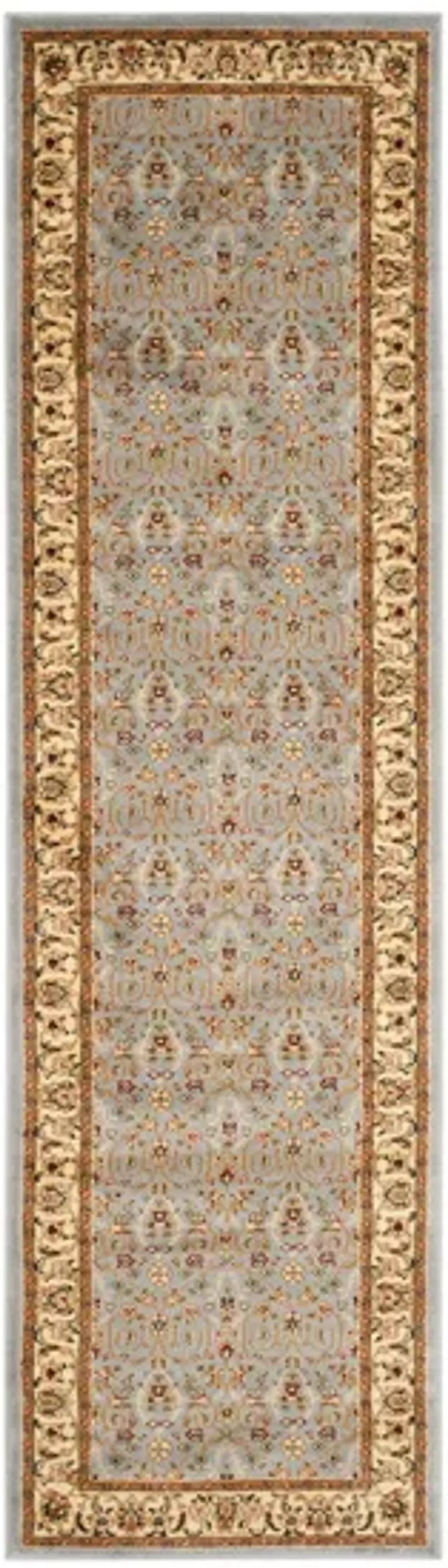 Wimbledon Runner Rug in Light Blue / Ivory by Safavieh