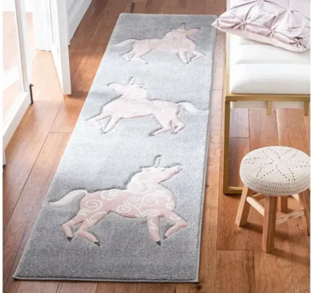 Carousel Unicorn Kids Runner Rug