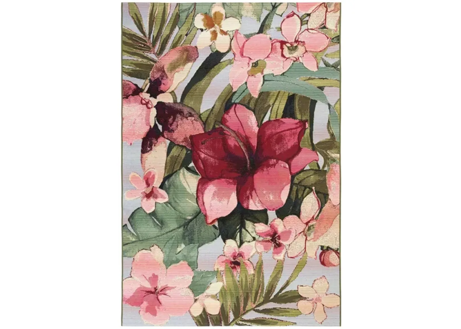 Liora Manne Marina Tropical Floral Indoor/Outdoor Area Rug in Multi by Trans-Ocean Import Co Inc