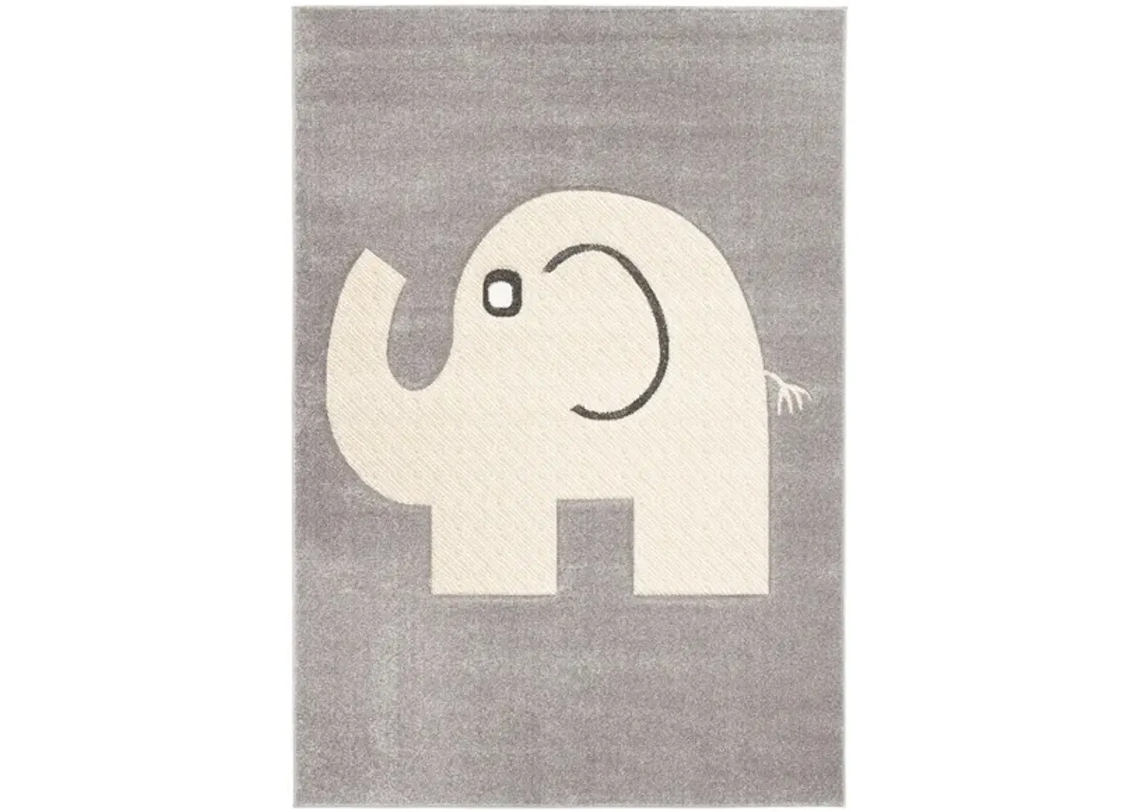 Carousel Baby Elephant Kids Area Rug in Gray & Ivory by Safavieh