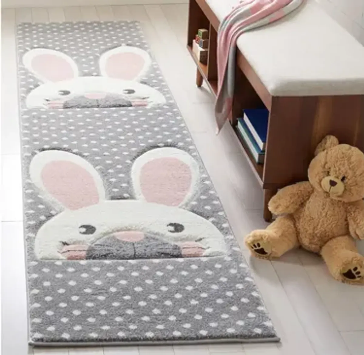 Carousel Rabbit Kids Runner Rug