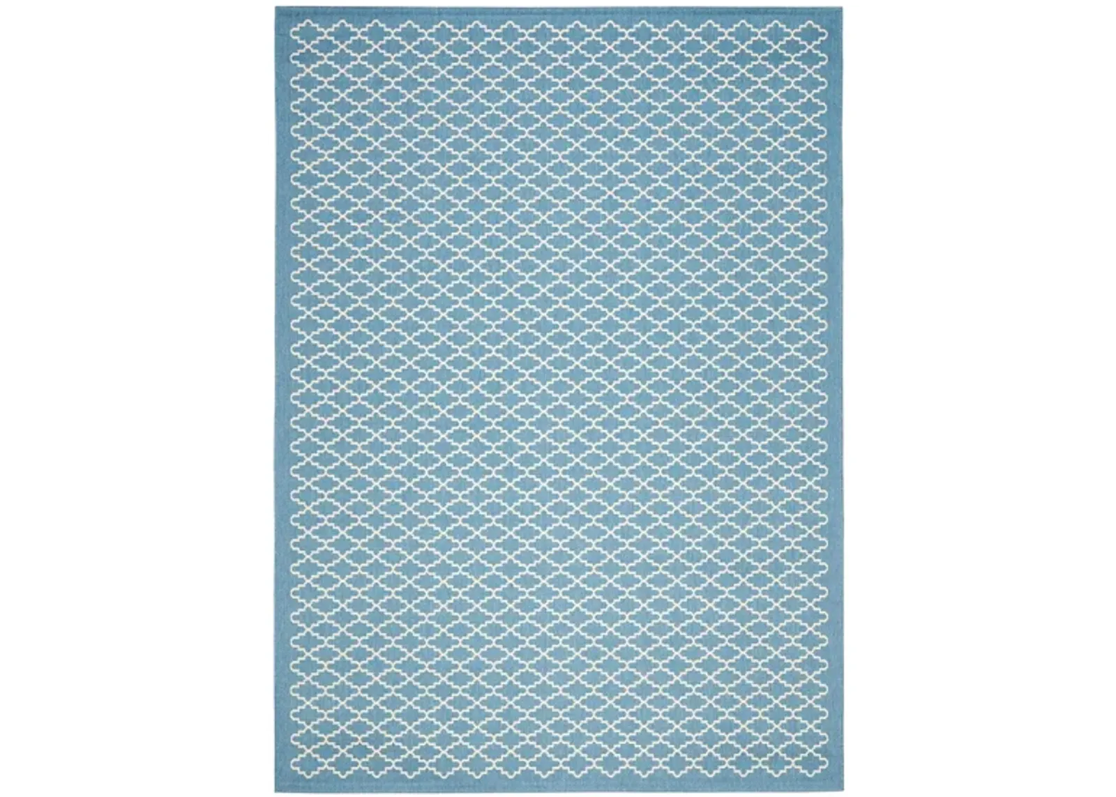 Courtyard Link Indoor/Outdoor Area Rug in Blue & Beige by Safavieh