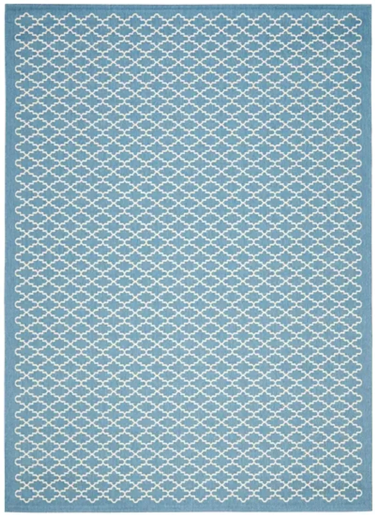 Courtyard Link Indoor/Outdoor Area Rug in Blue & Beige by Safavieh