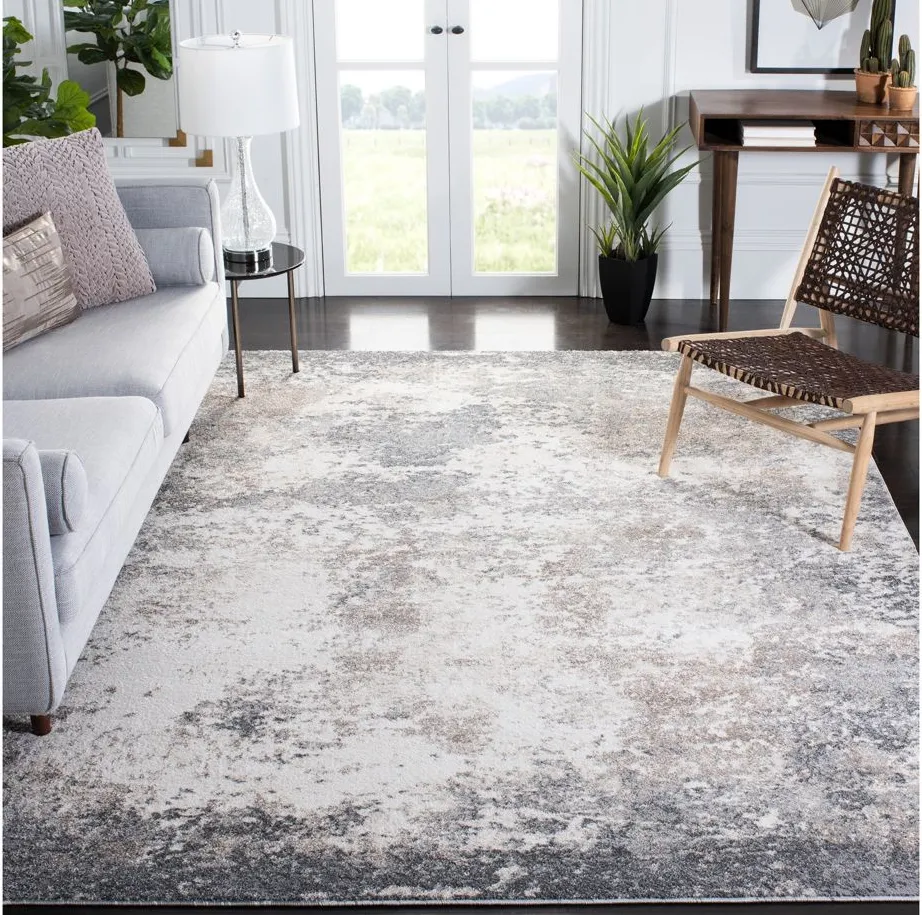 Victor Area Rug Square in Gray & Ivory by Safavieh