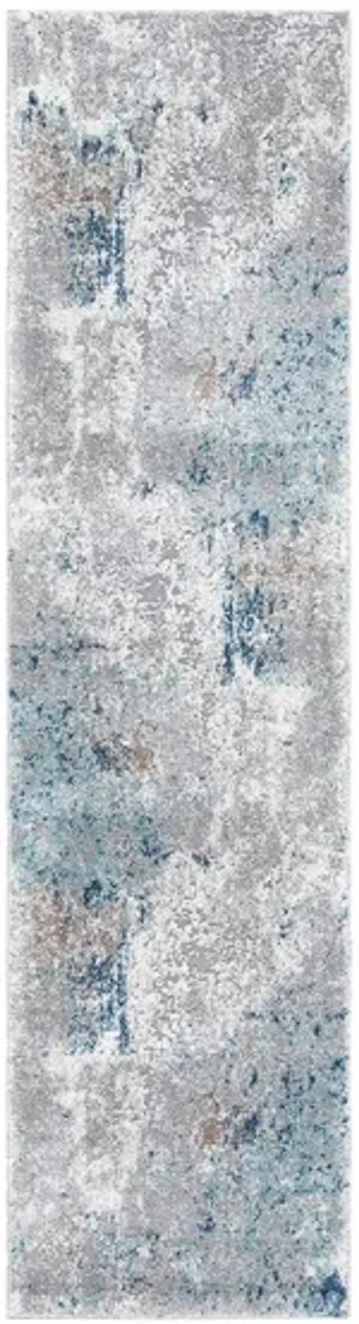 Osbourne Runner Rug in Gray & Blue by Safavieh