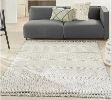 Pendleton Area Rug in Grey/Ivory by Nourison