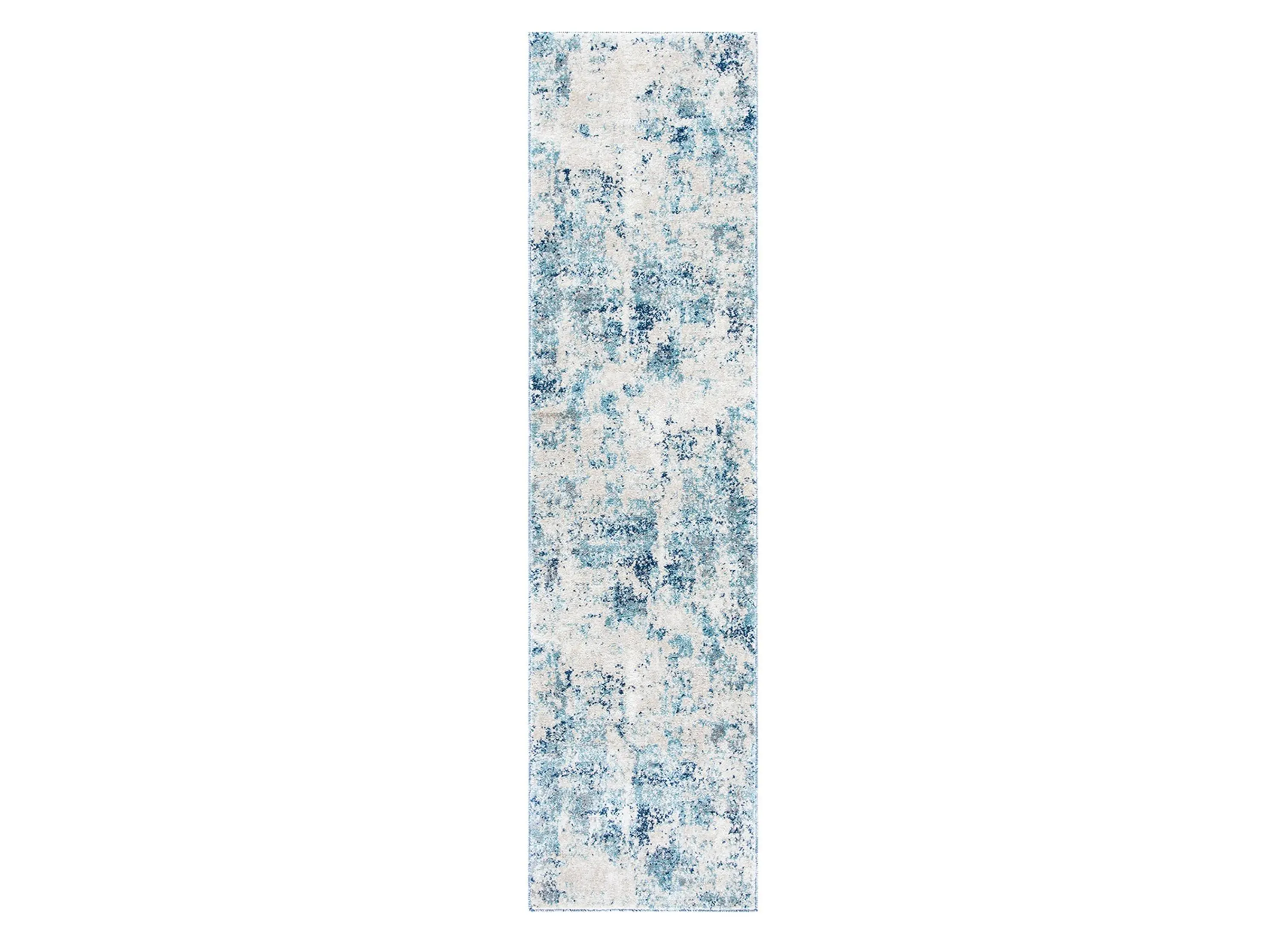 Iommi Runner Rug in Ivory & Blue by Safavieh