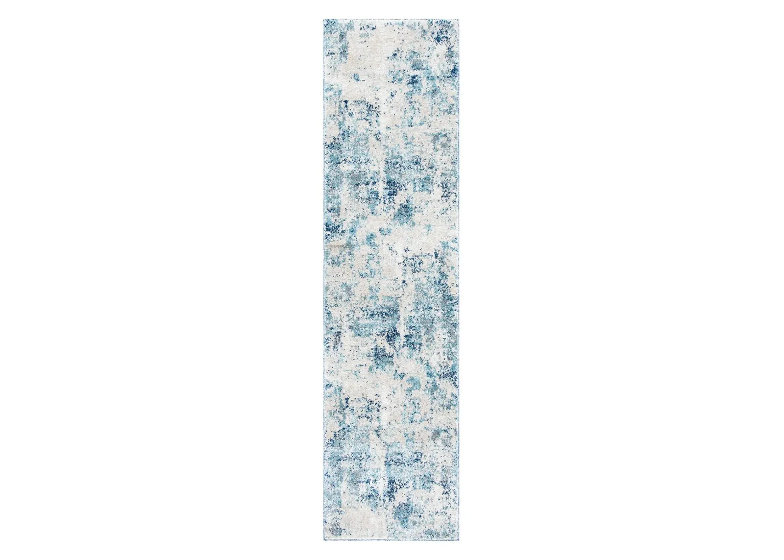 Iommi Runner Rug in Ivory & Blue by Safavieh