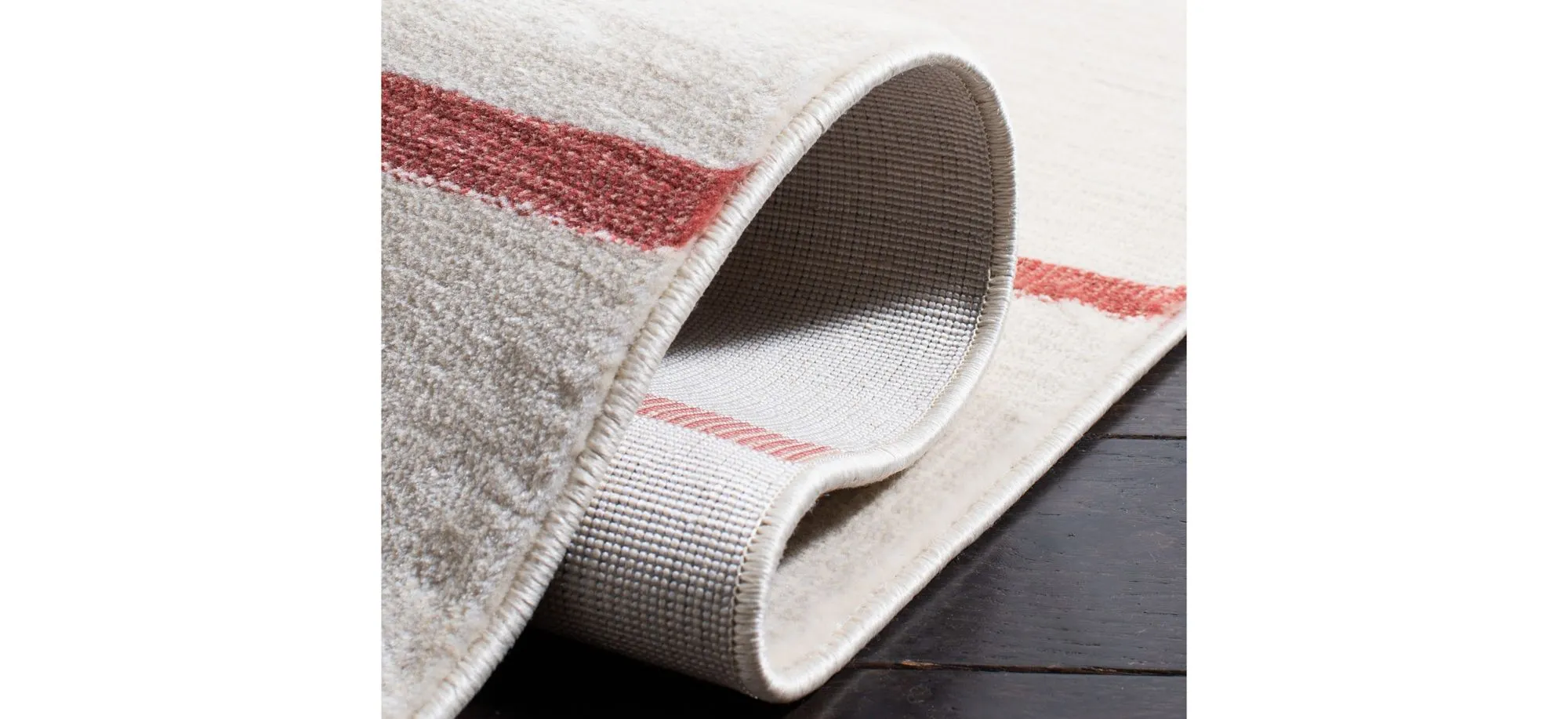 Opsta Runner Rug in Ivory/Rust by Safavieh