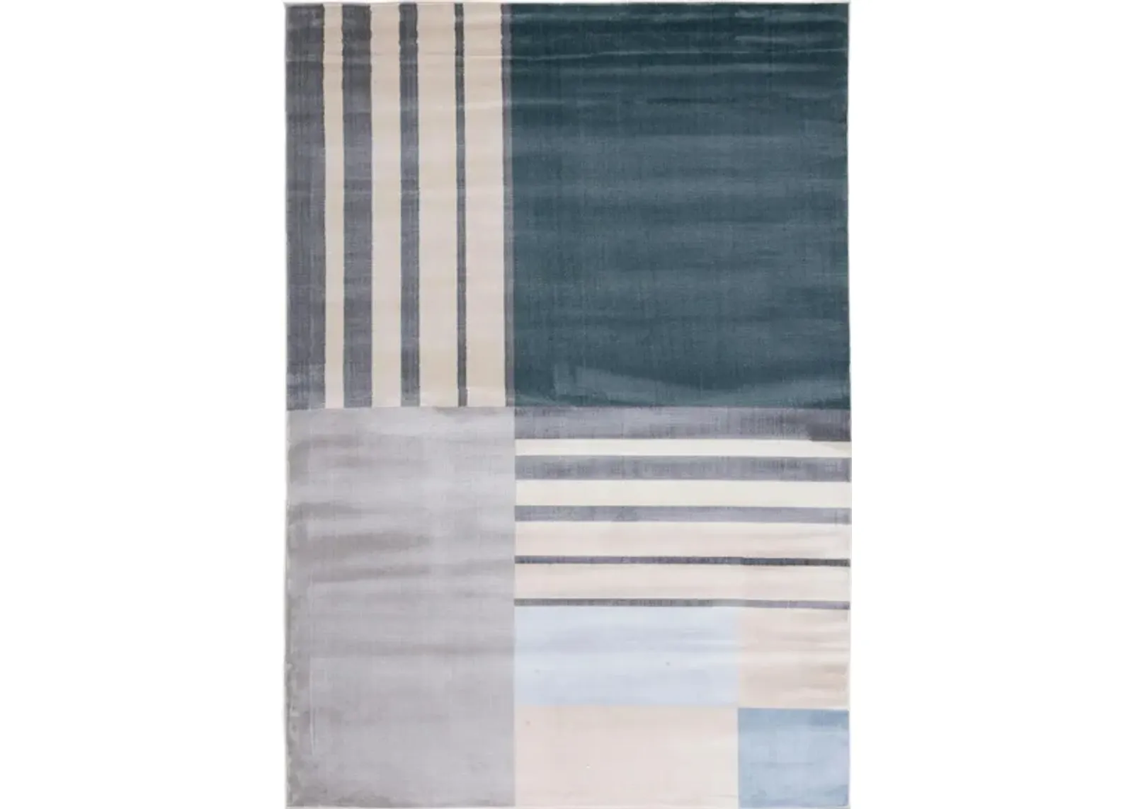 Operan Runner Rug in Charcoal/Beige by Safavieh