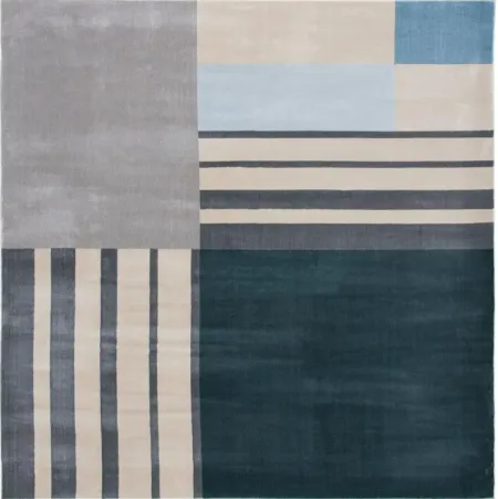 Operan Square Area Rug in Charcoal/Beige by Safavieh