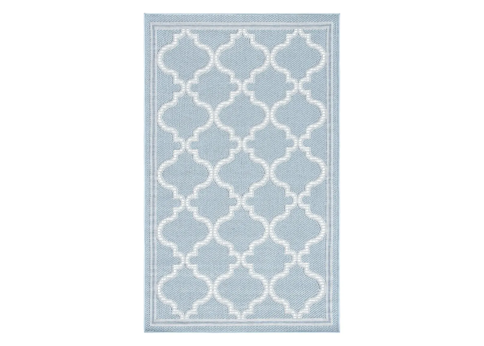 Bermuda Morocco Indoor/Outdoor Area Rug in Light Blue & Ivory by Safavieh