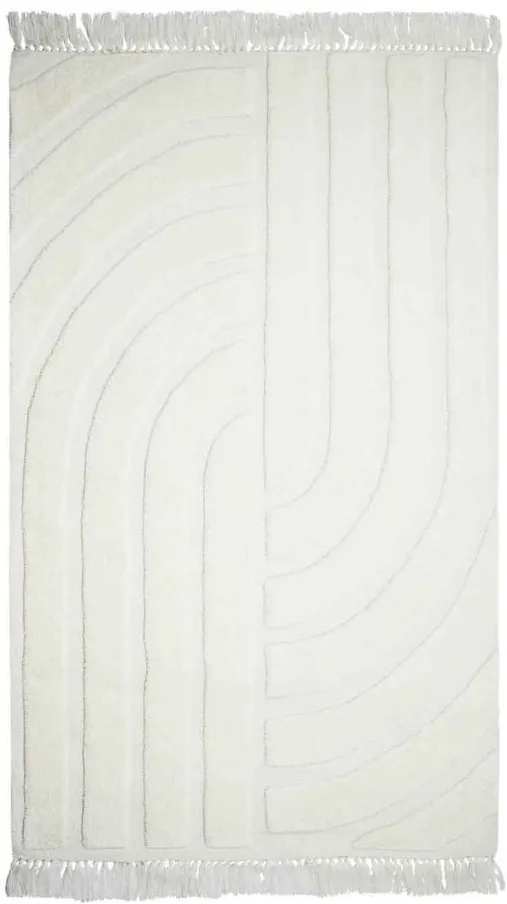 Loop Area Rug in White by Tov Furniture