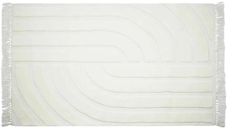 Loop Area Rug in White by Tov Furniture