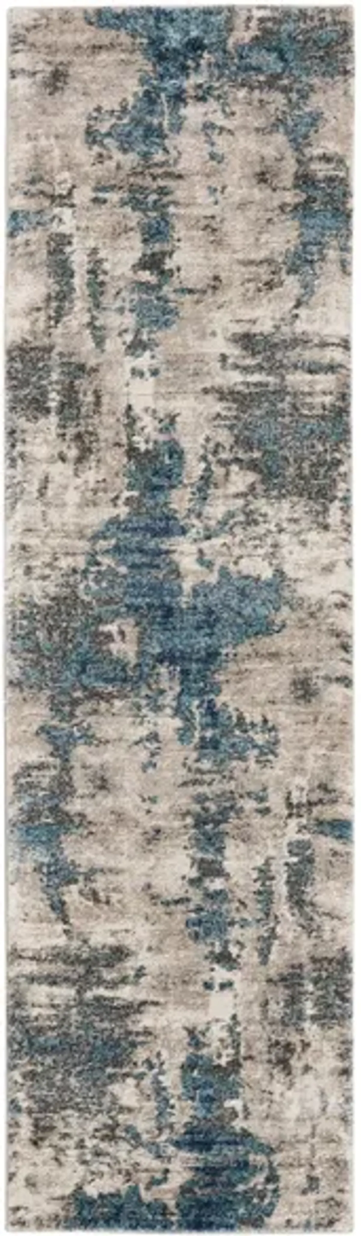 Manor Area Rug in Ivory Blue by Nourison