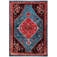 Vintage Hamadan Turquoise Area Rug in Turquoise & Red by Safavieh