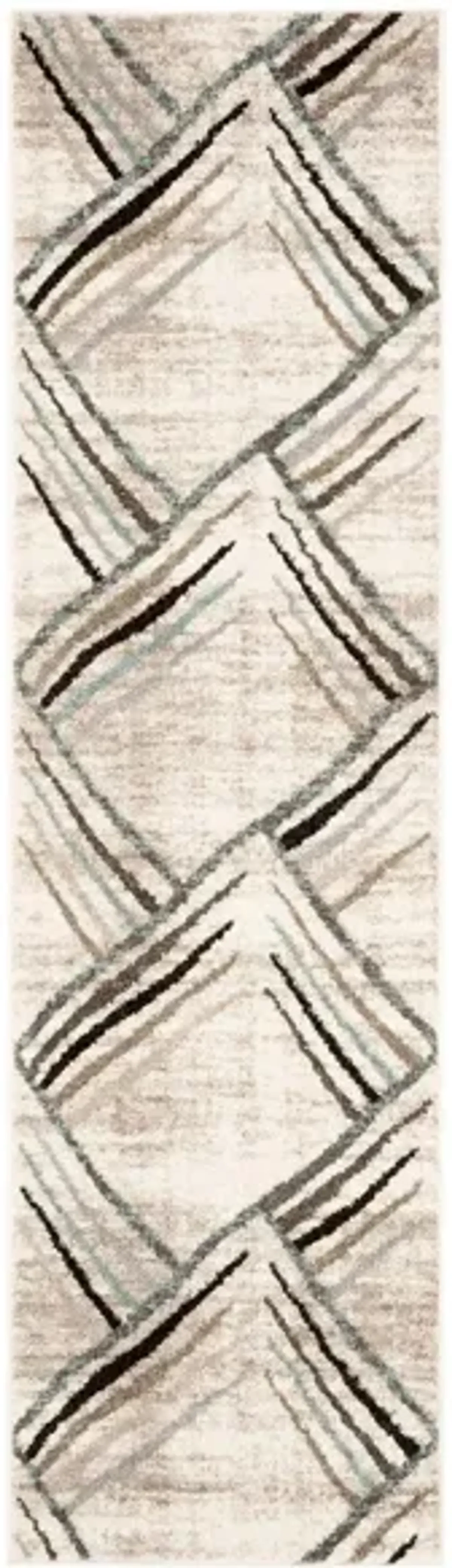 Siegfried Runner Rug in Cream / Charcoal by Safavieh