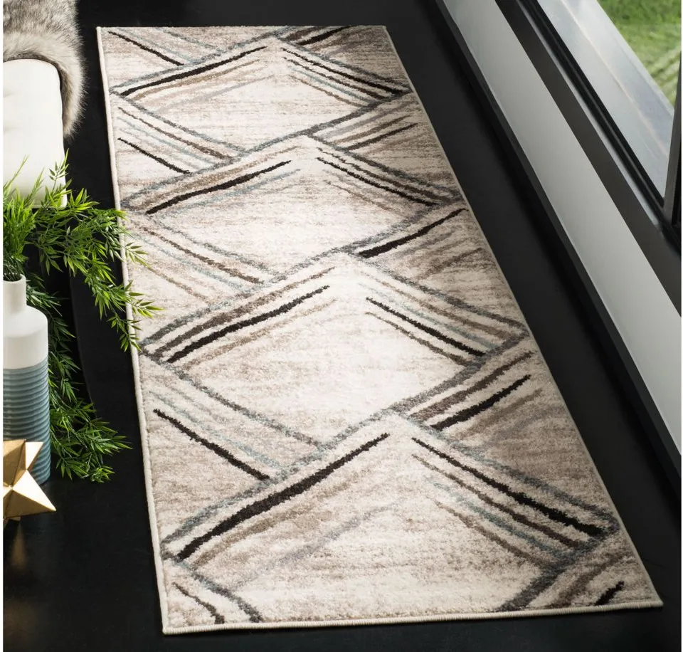 Siegfried Runner Rug in Cream / Charcoal by Safavieh