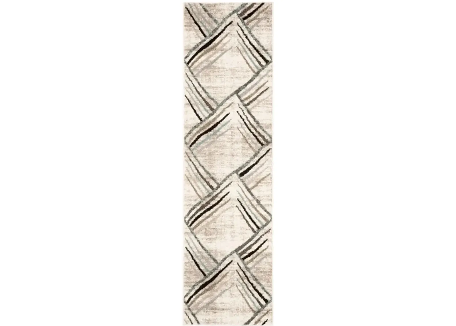 Siegfried Runner Rug in Cream / Charcoal by Safavieh