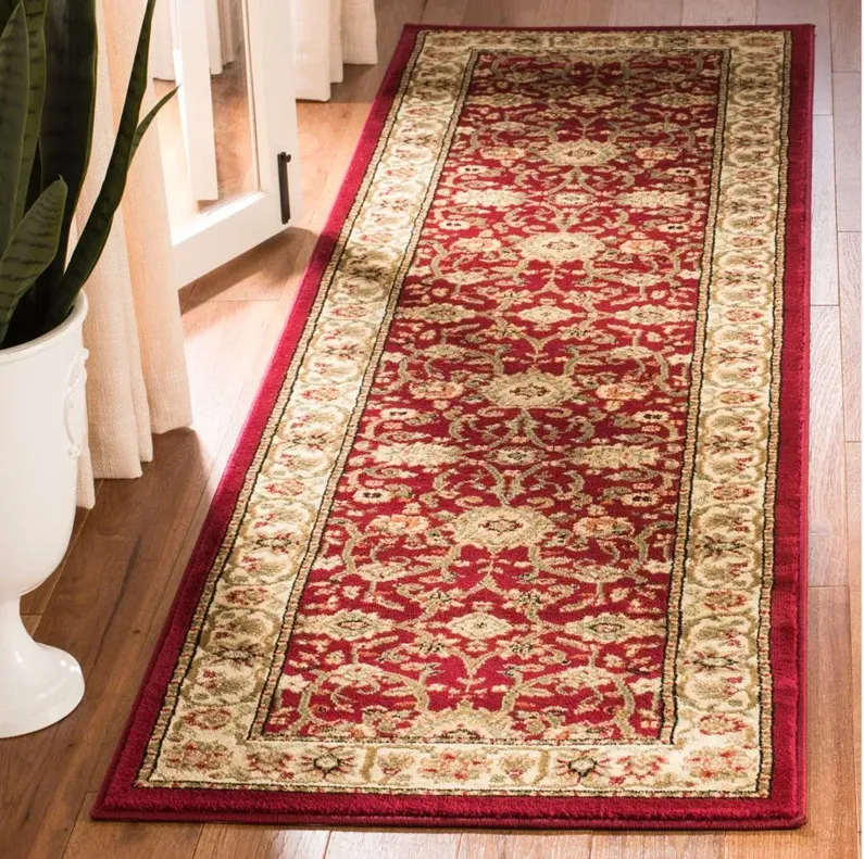 Lyndhurst Runner Rug in Red / Ivory by Safavieh