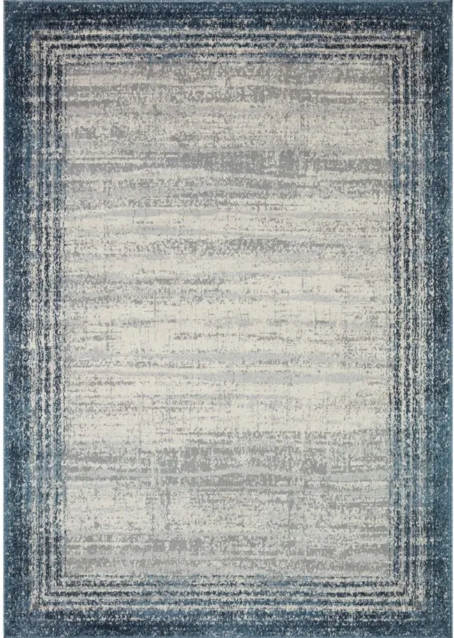 Austen Runner Rug in Pebble/Blue by Loloi Rugs