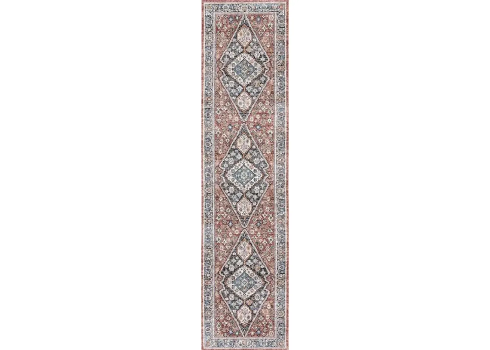 Jasmine Runner Rugs in Rust & Navy by Safavieh