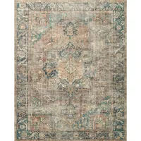 Margot Area Rug in Terracotta/Lagoon by Loloi Rugs