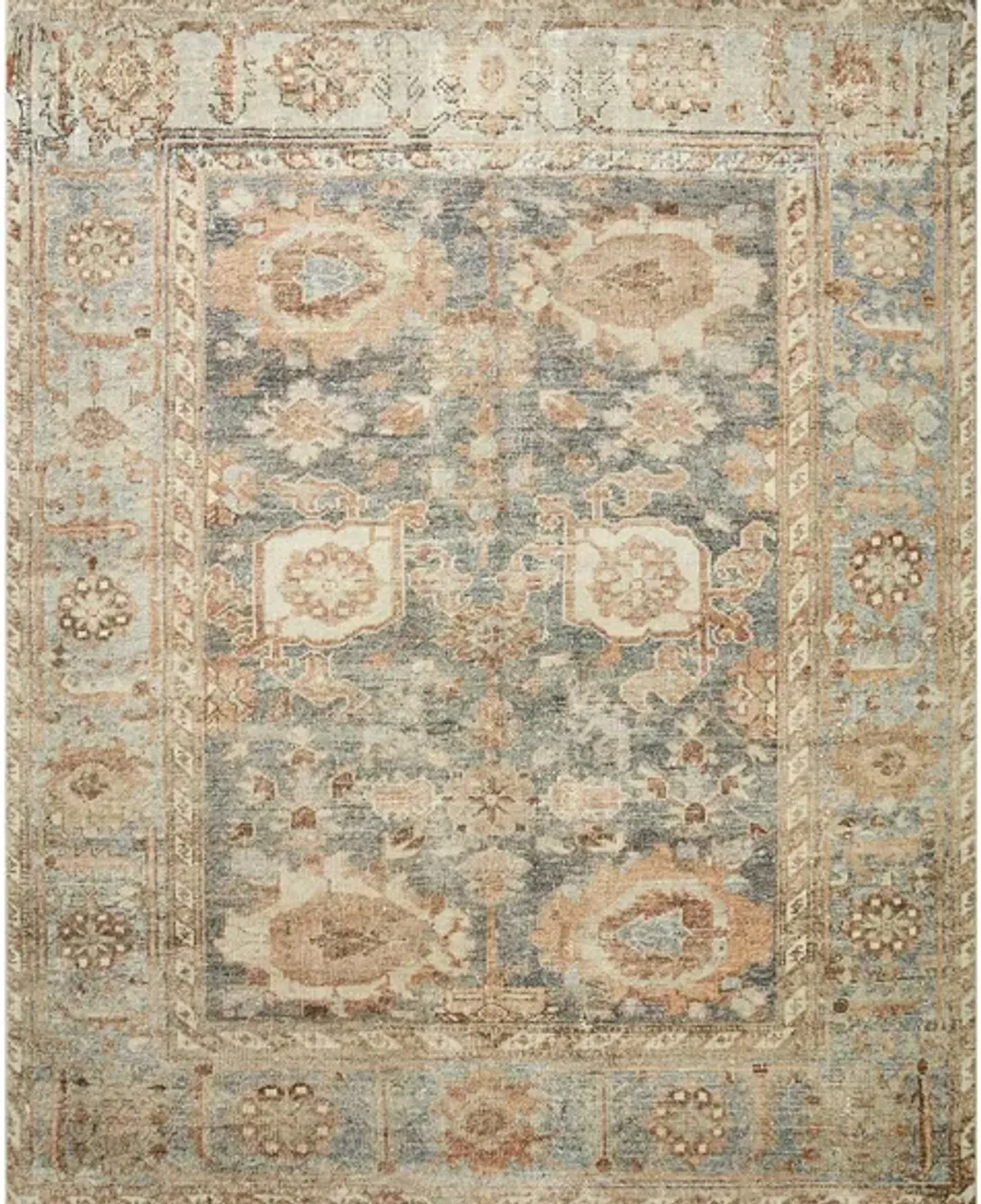 Margot Area Rug in Ocean/Spice by Loloi Rugs