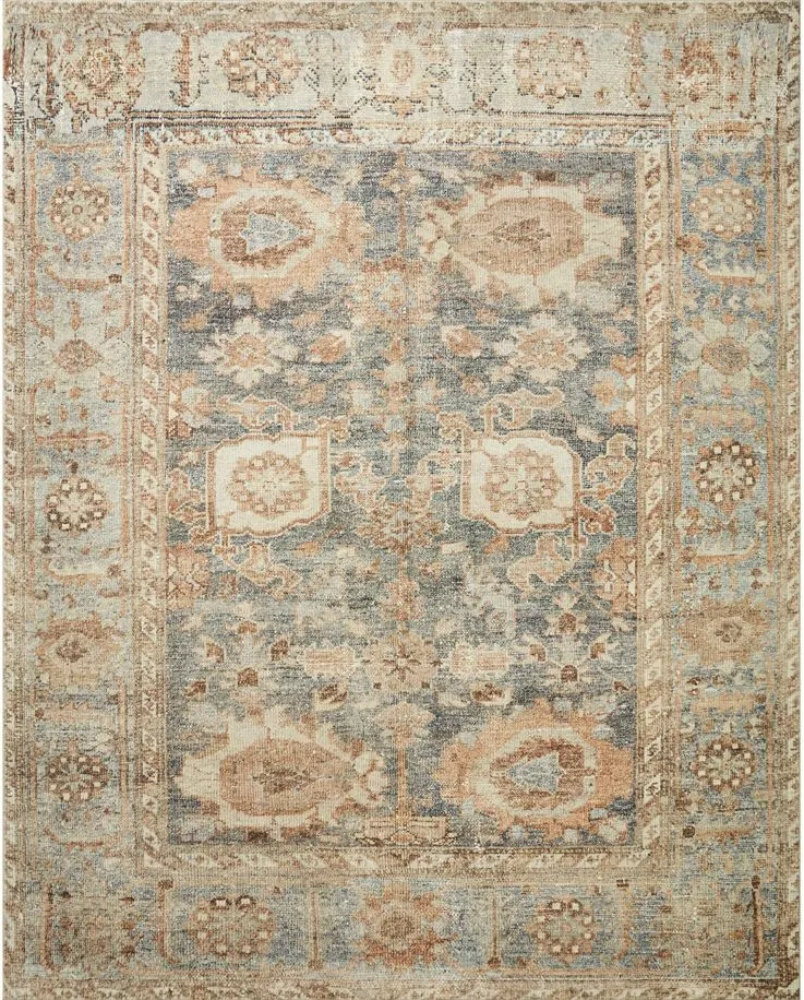 Margot Area Rug in Ocean/Spice by Loloi Rugs