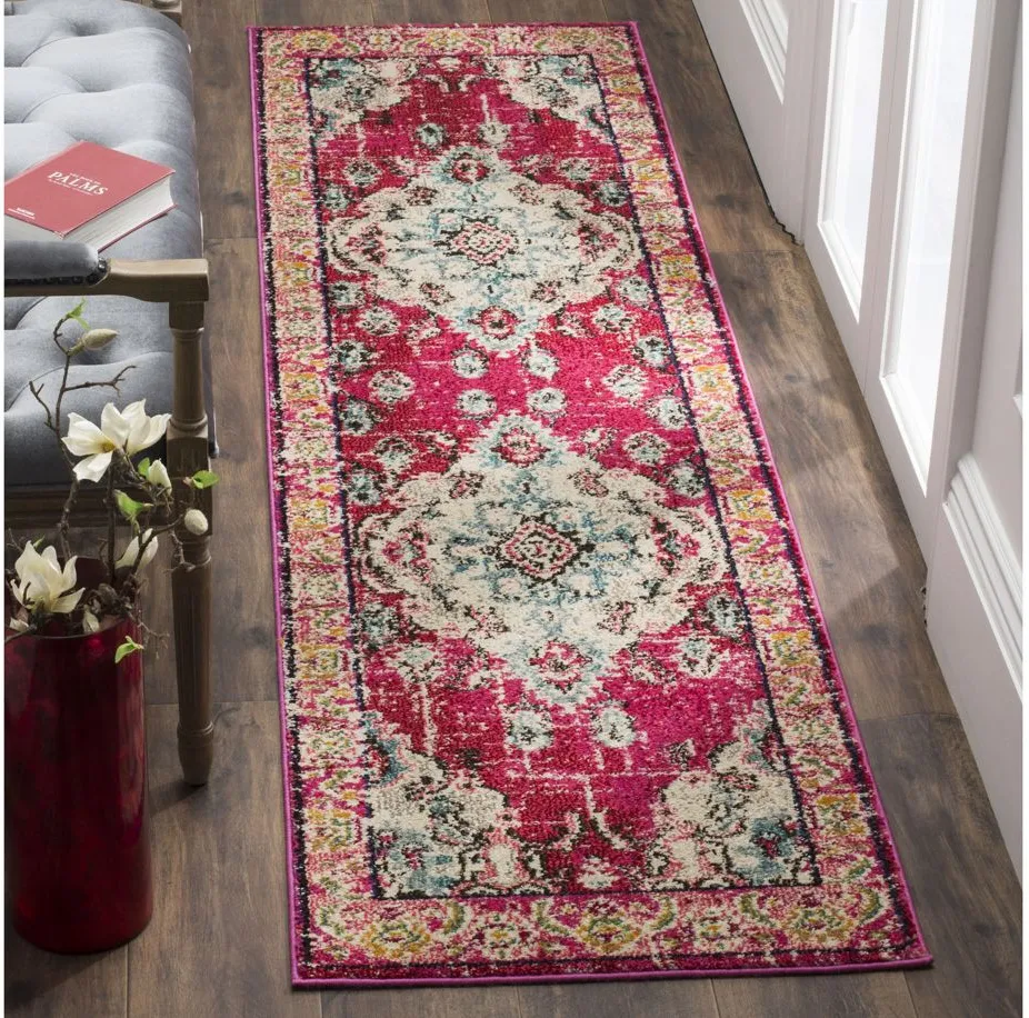 Monaco Runner Rug in Pink/Multi by Safavieh