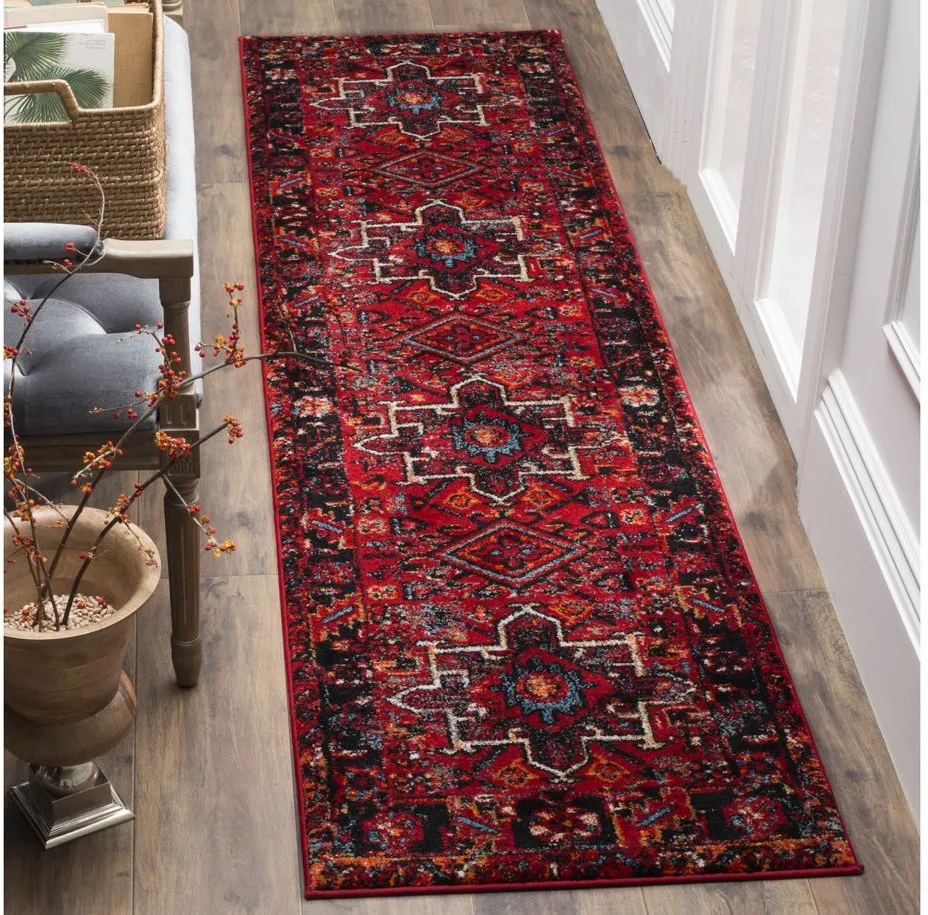 Darius Red Runner Rug in Red by Safavieh