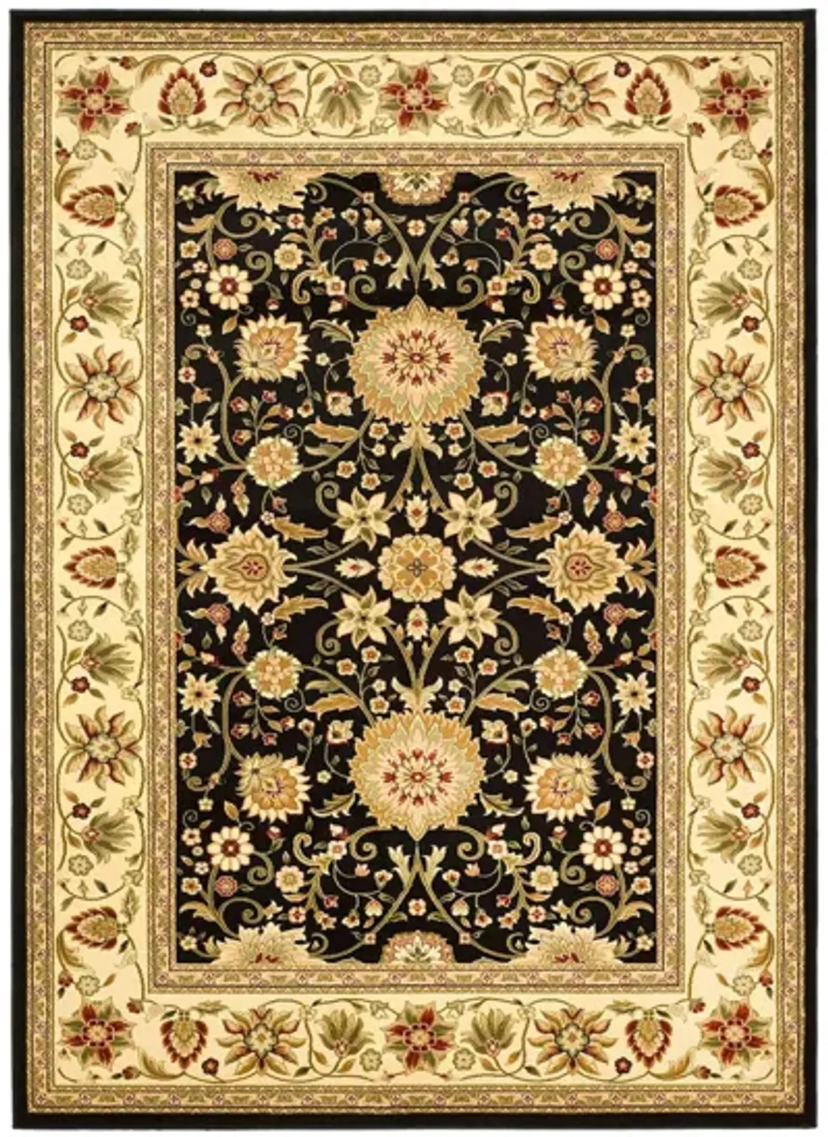 Lyndhurst Area Rug in Black / Ivory by Safavieh