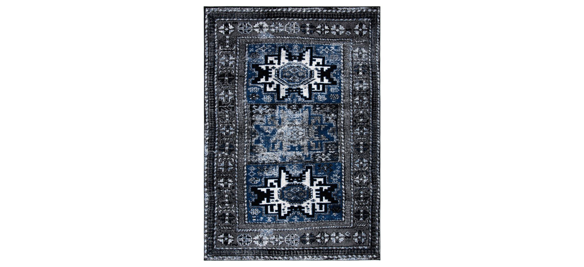 Zagros Grey Area Rug in Grey & Blue by Safavieh