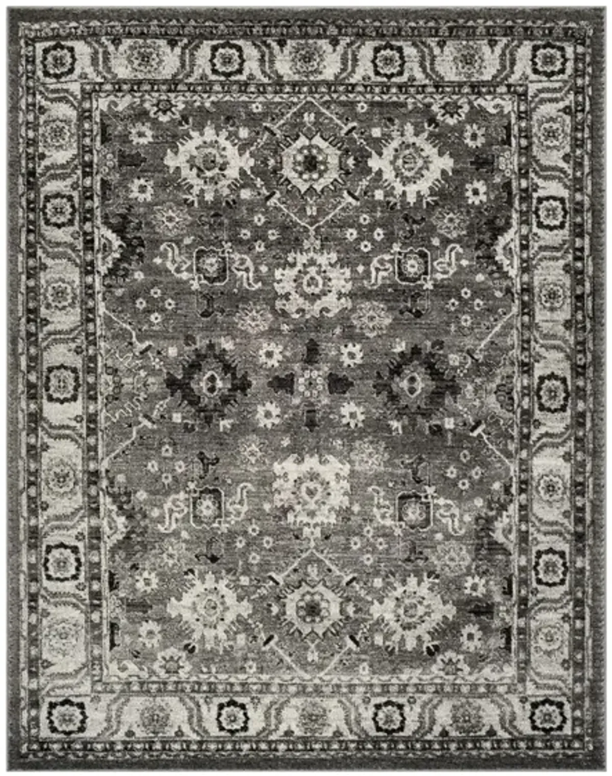 Avicenna Grey Area Rug in Grey & Black by Safavieh